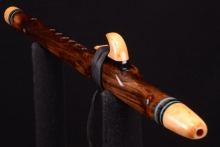 Texas Ebony Native American Flute, Minor, High D-5, #G26D